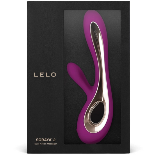 VIBRADOR RABBIT PREMIUM DE LUXO COM ESTIMULAÇÃO DUPLA LELO SORAYA 2