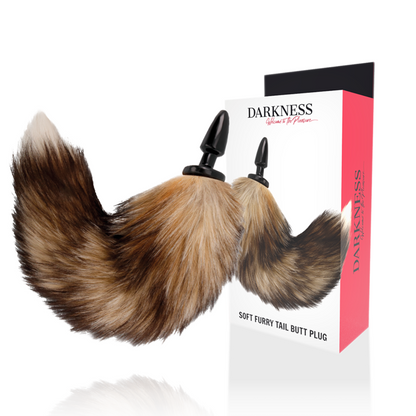 DARKNESS - CAUDA NATURAL COM PLUG ANAL DE SILICONE