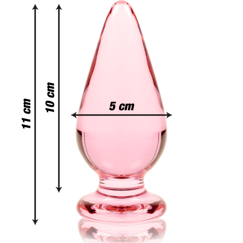 NEBULA SERIES BY IBIZA - MODELO 4 ANAL PLUG VIDRO BOROSILICADO ROSA