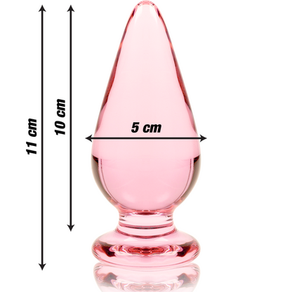 NEBULA SERIES BY IBIZA - MODELO 4 ANAL PLUG VIDRO BOROSILICADO ROSA