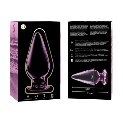NEBULA SERIES BY IBIZA - MODELO 4 ANAL PLUG VIDRO BOROSILICADO ROSA