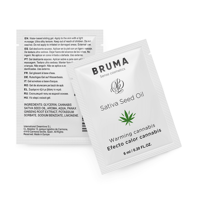 BRUMA - SATIVA SEED OIL SLIDING GEL AQUECEDOR SABOR CANNABIS
