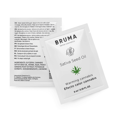 BRUMA - SATIVA SEED OIL SLIDING GEL AQUECEDOR SABOR CANNABIS