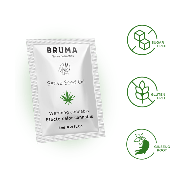 BRUMA - SATIVA SEED OIL SLIDING GEL AQUECEDOR SABOR CANNABIS