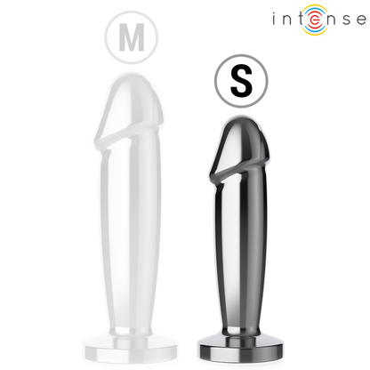 INTENSE - PLUG ANAL 10 VIBRAÇÕES DILDO DE METAL COM CONTROLE REMOTO