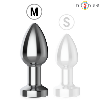 INTENSE - PLUG ANAL DE METAL VIBRANTE COM LUZES LED E CONTROLE REMOTO