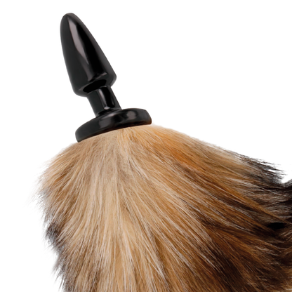 DARKNESS - CAUDA NATURAL COM PLUG ANAL DE SILICONE