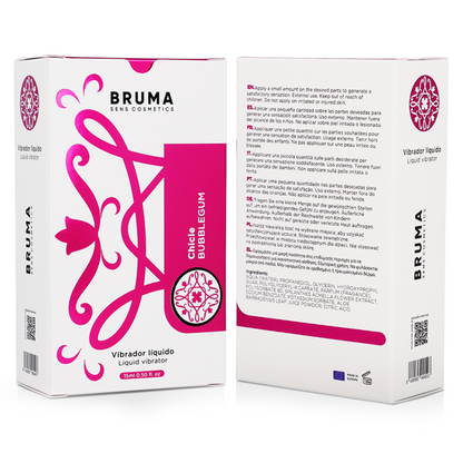 BRUMA BUBBLEGUM - LUBRIFICANTE ÍNTIMO VIBRANTE COM EFEITO SENSAÇÃO 15ML