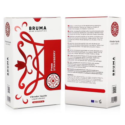BRUMA MORANGO - LUBRIFICANTE ÍNTIMO VIBRANTE COM EFEITO SENSAÇÃO 15ML