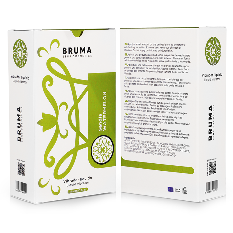 BRUMA MELANCIA - LUBRIFICANTE ÍNTIMO VIBRANTE COM EFEITO SENSAÇÃO 15ML