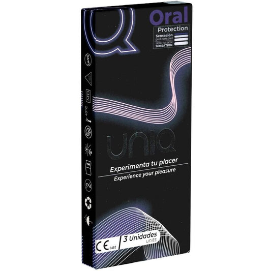 UNIQ PRESERVATIVO ORAL SEM LÁTEX  3 UNIDADES