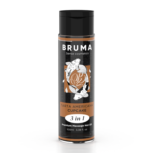 BRUMA ÓLEO DE MASSAGEM PREMIUM EFEITO CALOR SABOR CUPCAKE 3 EM 1 -100 ML