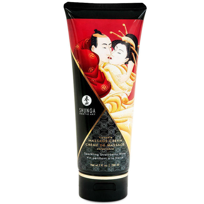 SHUNGA  CREME DE MASSAGEM DE MORANGO E CAVA 200 ML