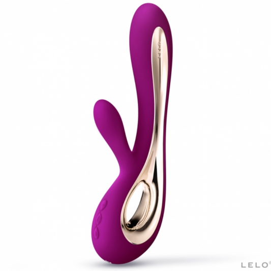 VIBRADOR RABBIT PREMIUM DE LUXO COM ESTIMULAÇÃO DUPLA LELO SORAYA 2